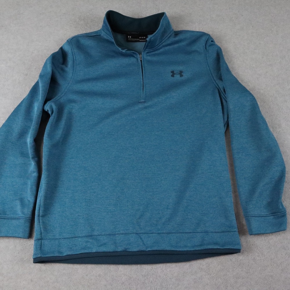 Under Armour Golf 1/4 Zip Pullover Mens Large ColdGear Activewear Knit Mock Neck